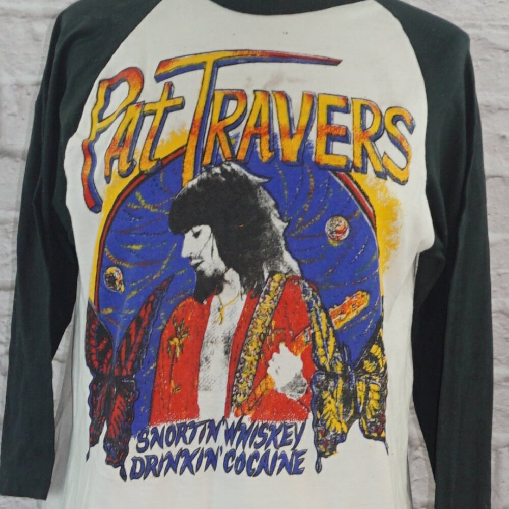 Vintage 70s Pat Travers Raglan Sleeve Concert Shirt - Picture 8 of 9